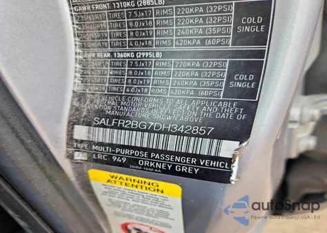 2013 Land Rover Lr2 Hse z USA, uszkodzony, nr VIN SALFR2BG7DH342857